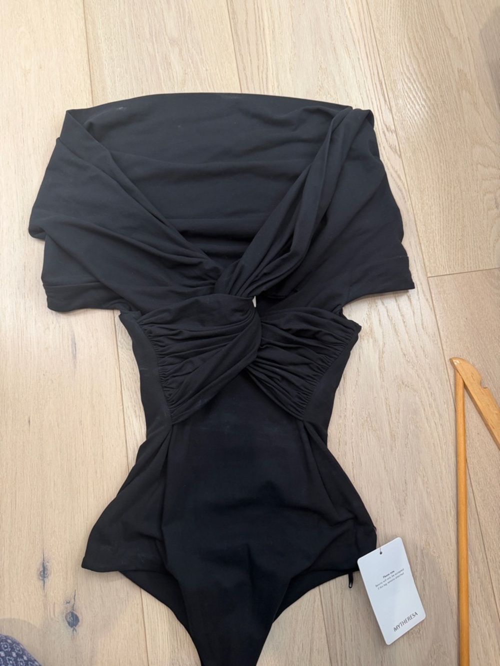 KHAITE Elegant Black Off-Shoulder Bodysuit - NWT - Picture 9 of 11